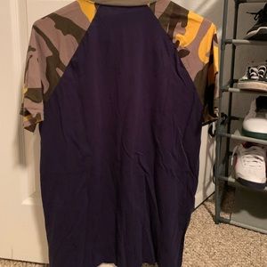 Army sleeve royal blue and yellow